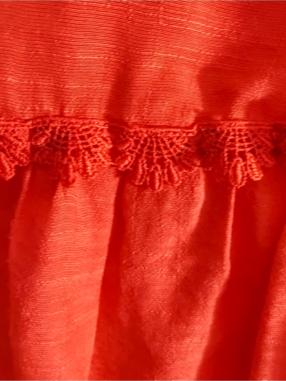 NWT Nanette Lepore | Poppy Red Tiered Ruffle Sleeve Blouse M - Picture 7 of 8